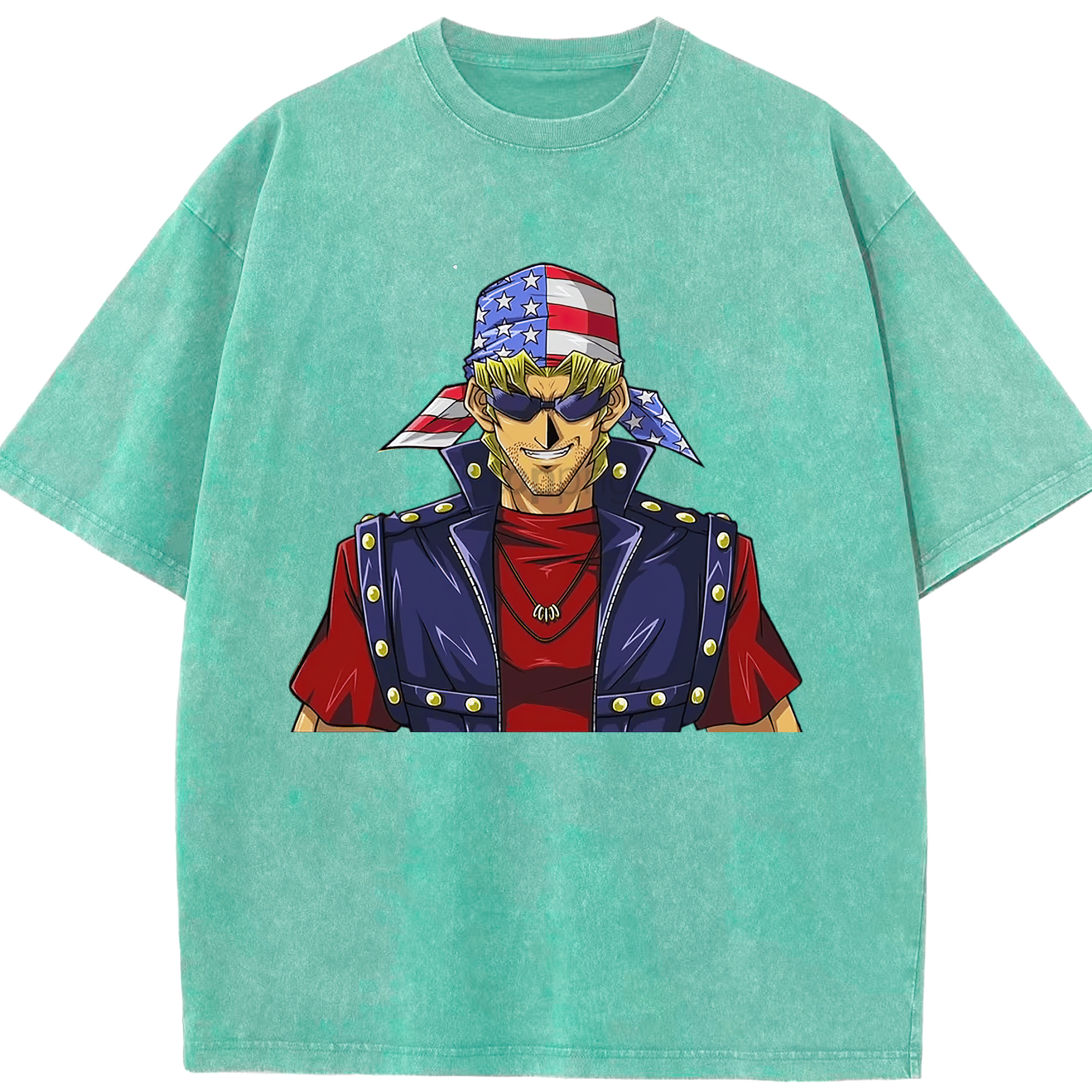 （画像用） 遊☆戯☆王 Yu-Gi-Oh! 綿100% ヴィンテージ風 半袖Tシャツ（フロントプリント）